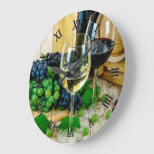Grande Horloge Ronde Raisins et vin (Angle)