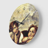 Grande Horloge Ronde Raphael : Putti, Détail de la Vierge Sixtine (Angle)