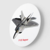Grande Horloge Ronde Raptor F-22 (Angle)