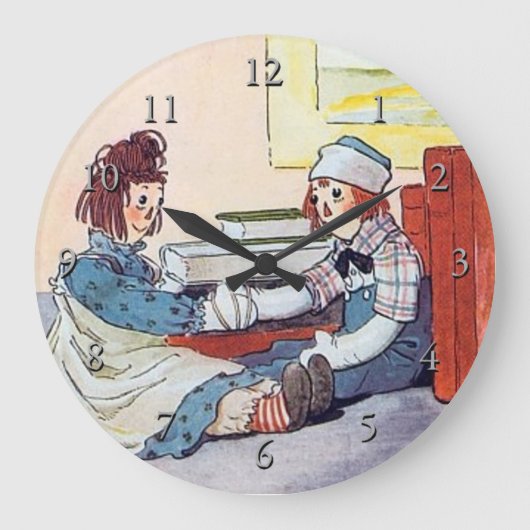 Grande Horloge Ronde Rassemblement Raggedy d'Andy pour la première fois (Recto)