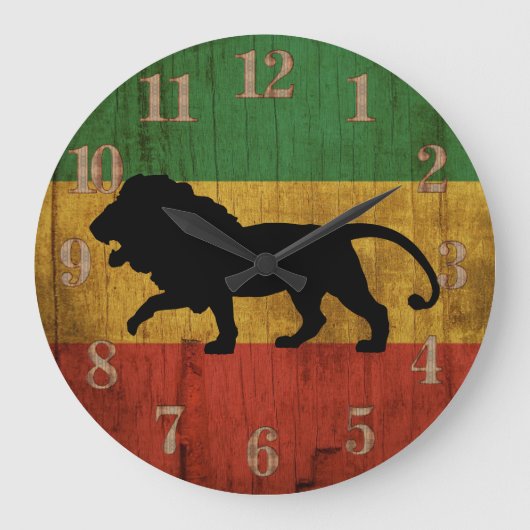 Grande Horloge Ronde Rasta Lion de Juda (Recto)
