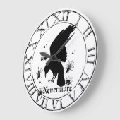 Grande Horloge Ronde Raven Nevermore (Angle)
