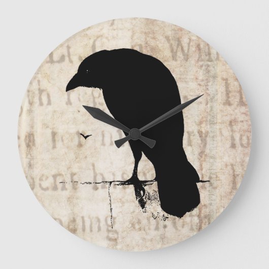 Grande Horloge Ronde Raven Silhouette (Recto)
