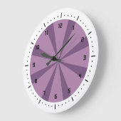 Grande Horloge Ronde Rayon de soleil pourpre et violet (Angle)