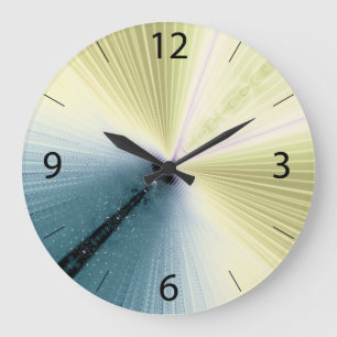 Grande Horloge Ronde Rayons dorés