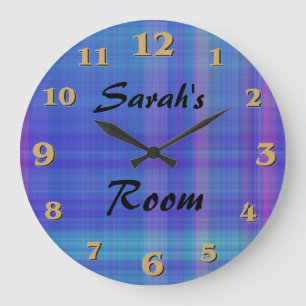 Grande Horloge Ronde Rayures