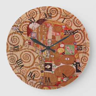 Grande Horloge Ronde Réalisé par Gustav Klimt, Art Nouveau vintage
