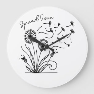 Grande Horloge Ronde "Réandre l'amour"
