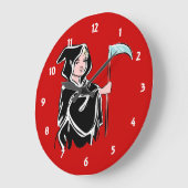 Grande Horloge Ronde Réaper de Young Grim (Angle)