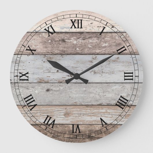 Grande Horloge Ronde Reclaimed Wood Look (Recto)