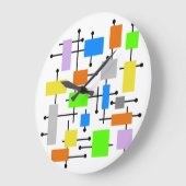 Grande Horloge Ronde Rectangles atomiques (Angle)