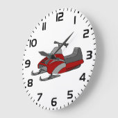 Grande Horloge Ronde Red and Gray Snowmobile (Angle)
