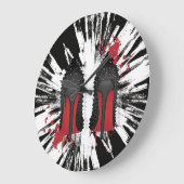 Grande Horloge Ronde Red Bottoms Stilettos shoes heels spatters & drips (Angle)