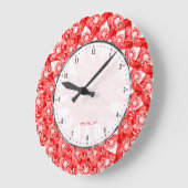 Grande Horloge Ronde Red Color Diamonds (Angle)