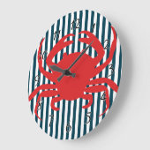 Grande Horloge Ronde Red Crab on Nautical (Angle)