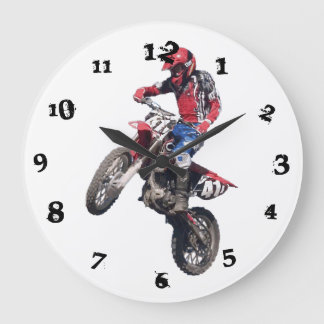 Grande Horloge Ronde Red Dirt Bike