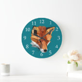 Grande Horloge Ronde Red fox (Maison)