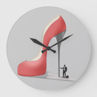Grande Horloge Ronde Red Giant Business Stiletto Cartoon