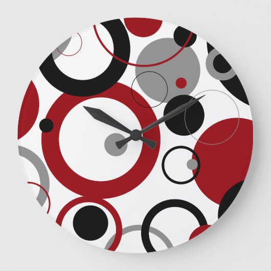 Grande Horloge Ronde Red, Gray and Black Dots (Recto)