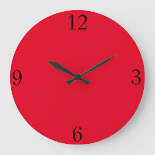 Grande Horloge Ronde Red Kitchen