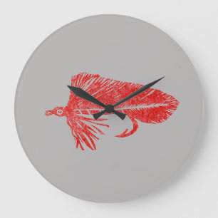 Grande Horloge Ronde Red Matuka serpentiner mouche liage & pêche
