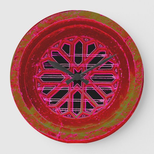 Grande Horloge Ronde red medieval windock clock (Recto)