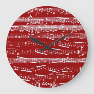 Grande Horloge Ronde Red music notes