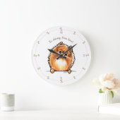 Grande Horloge Ronde Red Pomeranian Always Pom Time Personalized (Maison)