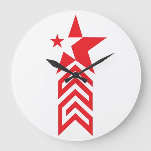 Grande Horloge Ronde Red Star with Chevron Arrows (Recto)