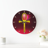 Grande Horloge Ronde RED TALISMAN, Ruby Gemstones, Noir (Maison)