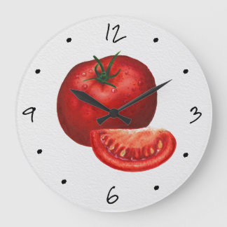 Grande Horloge Ronde Red Tomato