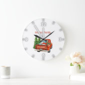 Grande Horloge Ronde Red Truck (Maison)