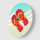 Grande Horloge Ronde Red Yellow Blue Summer (Angle)