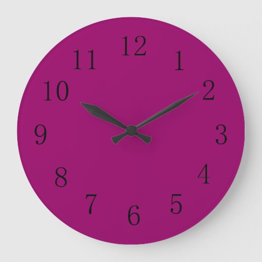 Grande Horloge Ronde Reddish Eggplant Purple Solid (Recto)