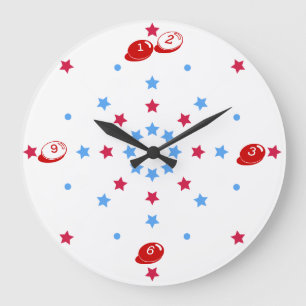 Grande Horloge Ronde RedWhiteBlue est pour l'horloge murale U