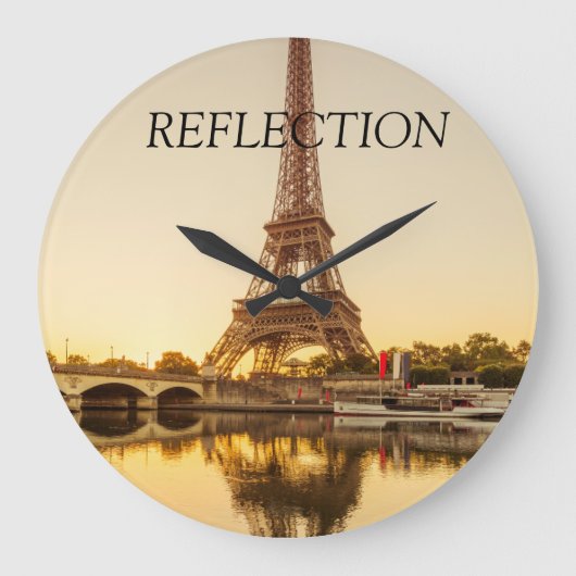Grande Horloge Ronde Réflexions Eiffel (Recto)