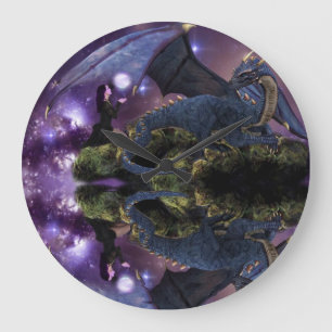 Grande Horloge Ronde Réflexions une piscine de dragon