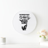 Grande Horloge Ronde Règles de la salle de bains (Maison)