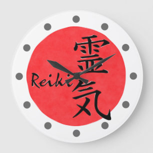 Grande Horloge Ronde Reiki Calligraphie Et Word 1