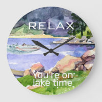 Relax Vous êtes sur le lac Time Watercolor Boating