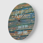 Grande Horloge Ronde Relaxez-Vous Sur Le Devis De L'Heure Du Lac (Angle)