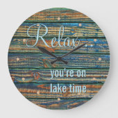 Grande Horloge Ronde Relaxez-Vous Sur Le Devis De L'Heure Du Lac (Recto)