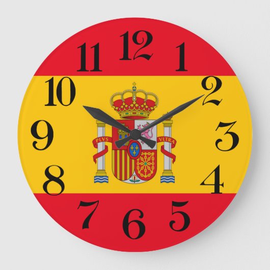 Grande Horloge Ronde reloj de pared bandera de España (Recto)