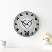 Grande Horloge Ronde Reloj de pared con gatos (Maison)