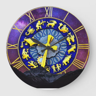 Grande Horloge Ronde Reloj de pared signos del zodiaco