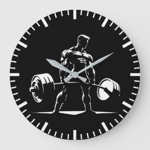 Grande Horloge Ronde Remise En Forme - Gymnase Motivationnelle, Animati