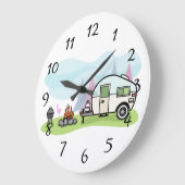 Grande Horloge Ronde Remorque de Camper (Angle)