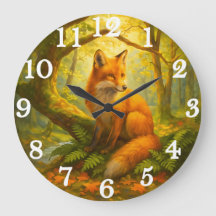 Renard alerte dans un bois ensoleillé