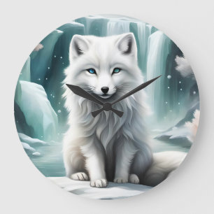 Grande Horloge Ronde Renard Arctique