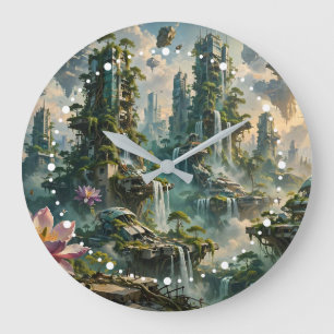Grande Horloge Ronde Rénovation Urbaine Ville Post-Apocalyptique Futuri